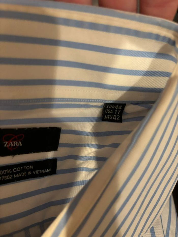 Chemise à rayures bleu homme Zara - photo numéro 11