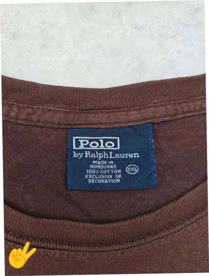 T-shirt Ralph Lauren XXL coupe col rond bleu Homme Men tee19b - photo numéro 3