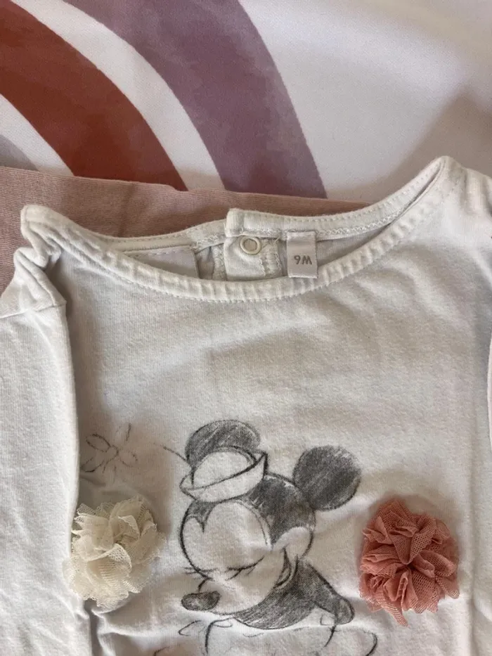 Lot de 2 t-shirts manches longues - 9 mois - Disney Baby & Bébérêve - photo numéro 3