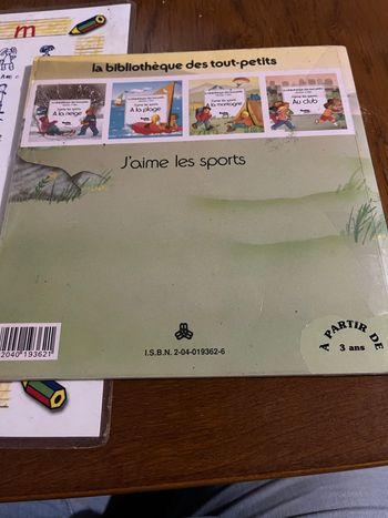 Livre j’aime les sports à la montagne
