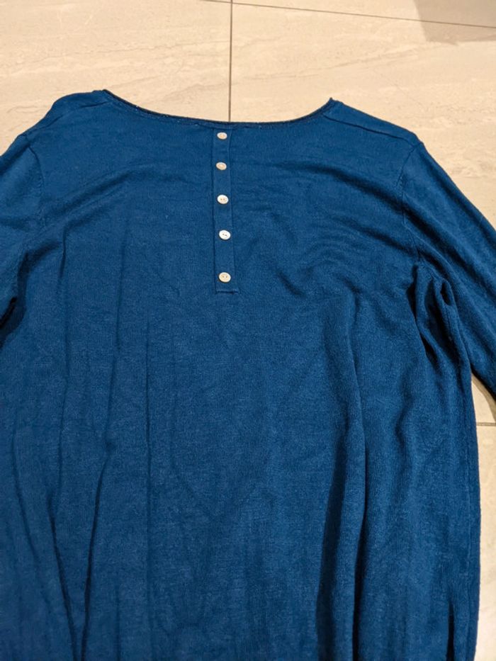 Robe pull camaïeu bleu pailleté 36 - photo numéro 4