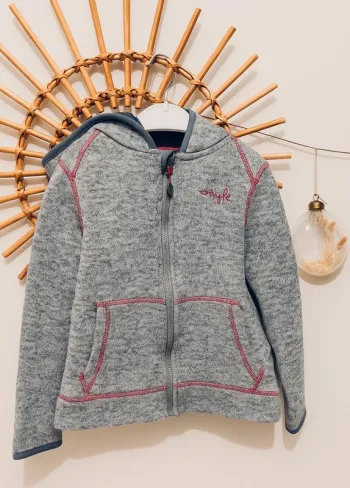 Veste polaire  à capuche nippée fille   🩷