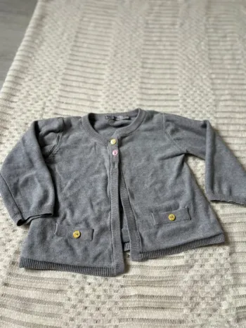 Cardigan fille gris 23 mois