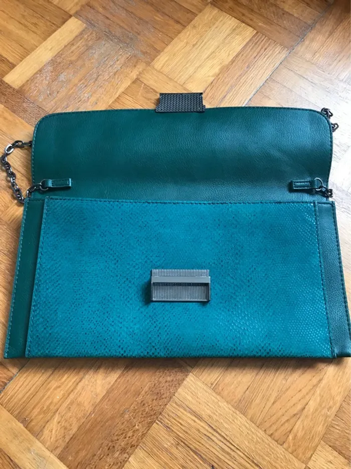 Sac pochette en cuir verte Parfois - photo numéro 3