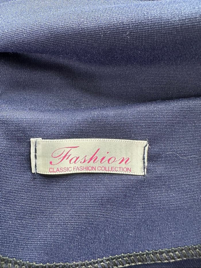 Robe chic cache cœur bleue marine T38 M - photo numéro 7