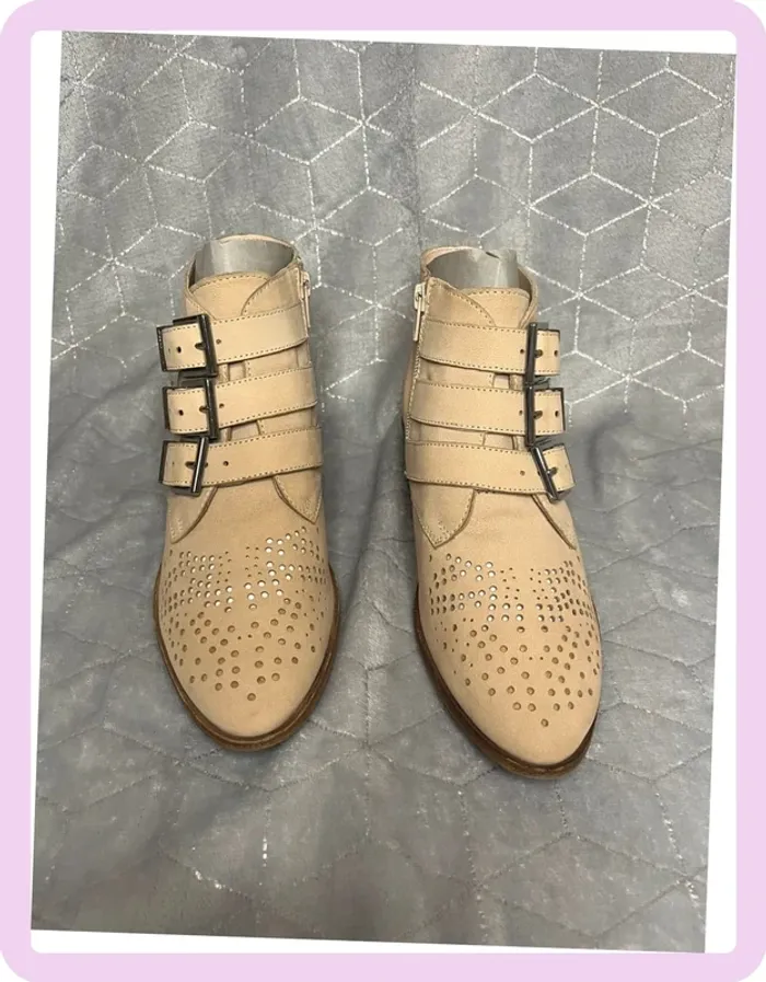 Bottines Printanières Beige BRONX - Élégance & Confort - photo numéro 2