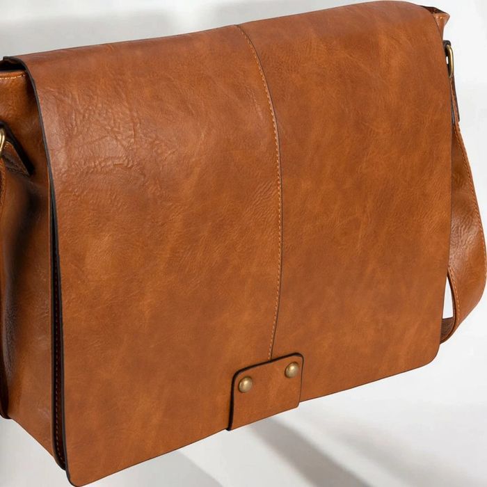 sac bandoulière,sac de travail
, malette aspect cuir - photo numéro 2