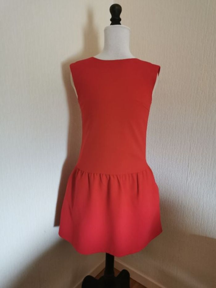 Robe sans manches rouge vif Etam  T34