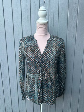 Blouse manches longues été légère colorée fleurie