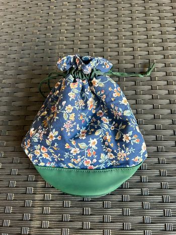 Pochon ancien vintage collector à fleurs