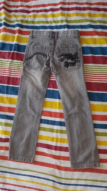 Jeans coupe droite gris 5 ans
