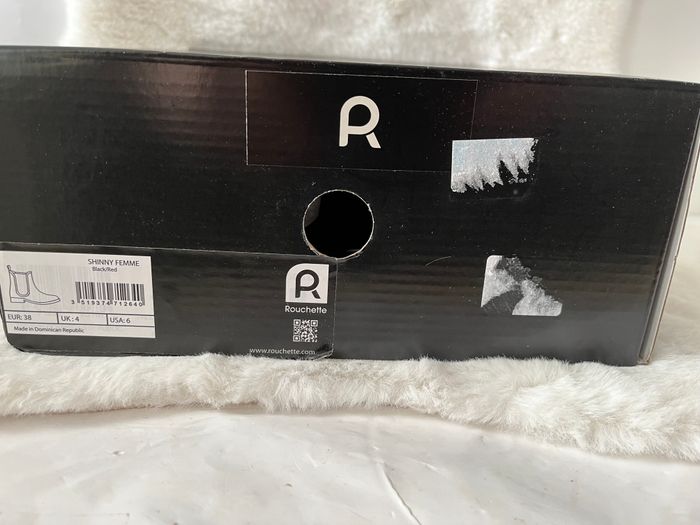 Bottines de pluie noires et rouges Rouchette pointure 38 - photo numéro 6