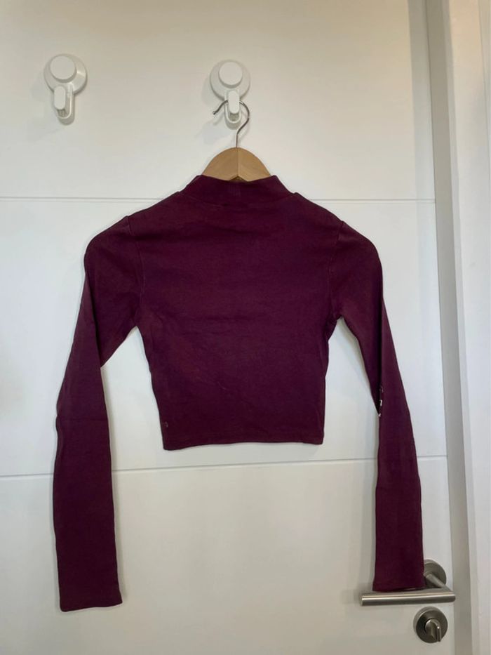 T-shirt manches longues bordeaux - photo numéro 5