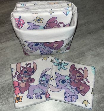 Corbeille /6 lingettes stitch
