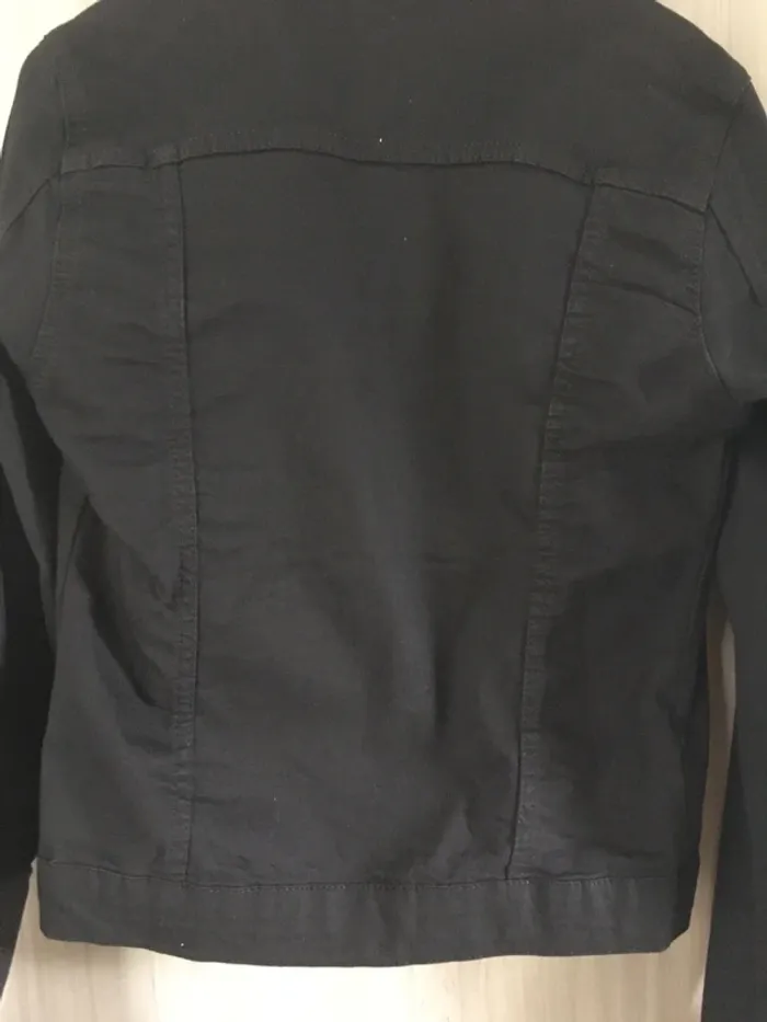 Veste en jean noire courte New Laviva T.38 - photo numéro 5