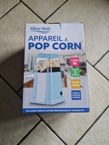 Appareil à Pop corn bleu 1200W neuf 