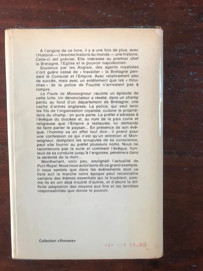 Livre relié "La faute de Monseigneur" de Queffélec - photo numéro 2