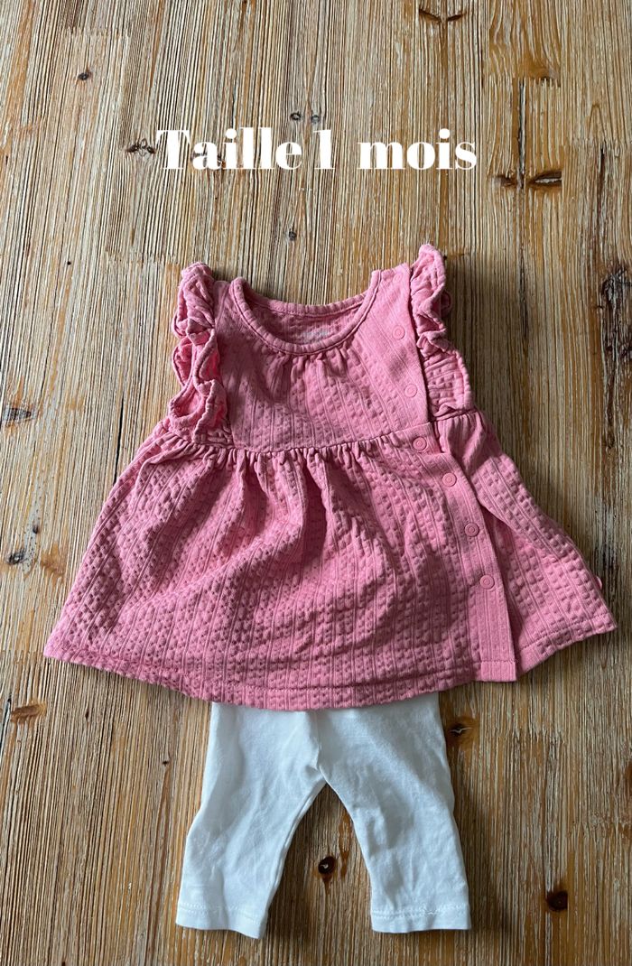 Ensemble robe + legging taille 1 mois Obaïbi