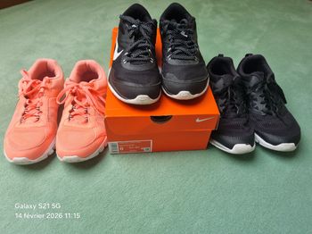 Lot de 3 baskets running taille 39