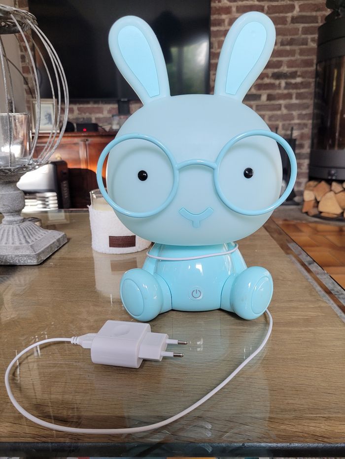 Lampe lapin bleu - photo numéro 2