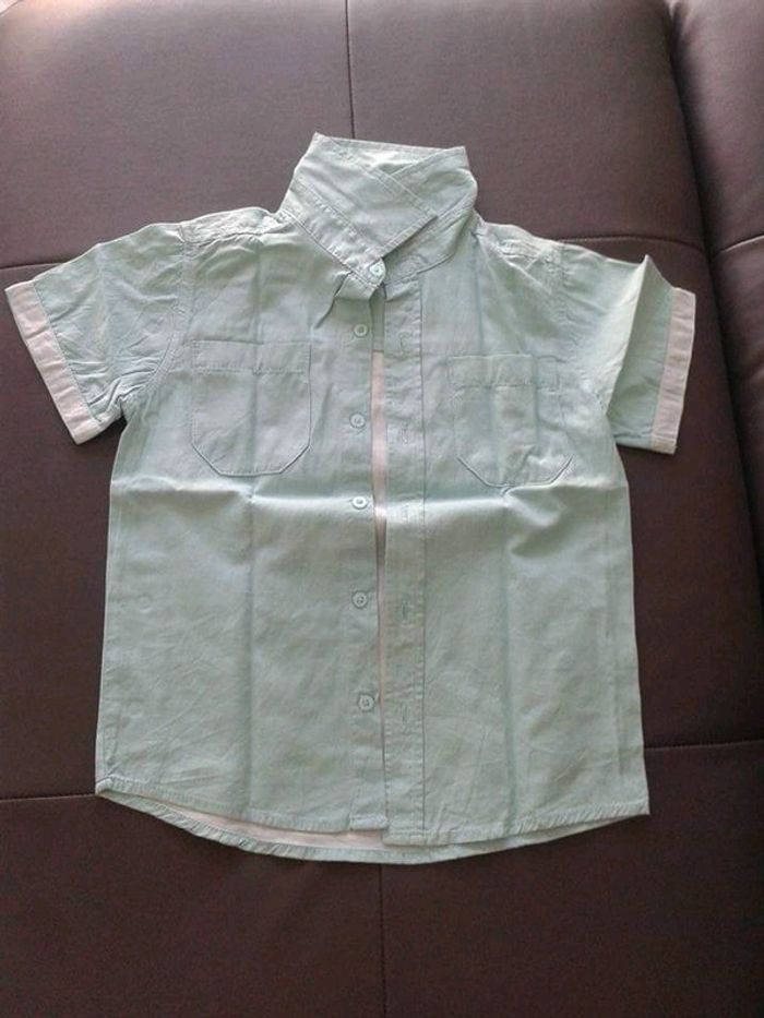 Chemisette gemo 5 ans vert d'eau