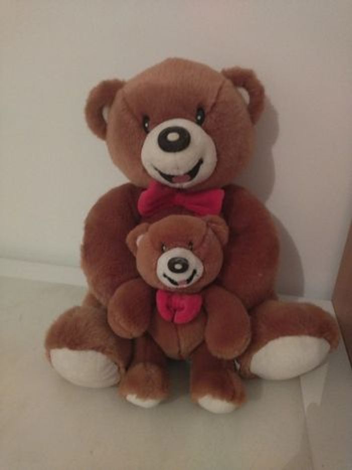 Grande peluche ours et ourson