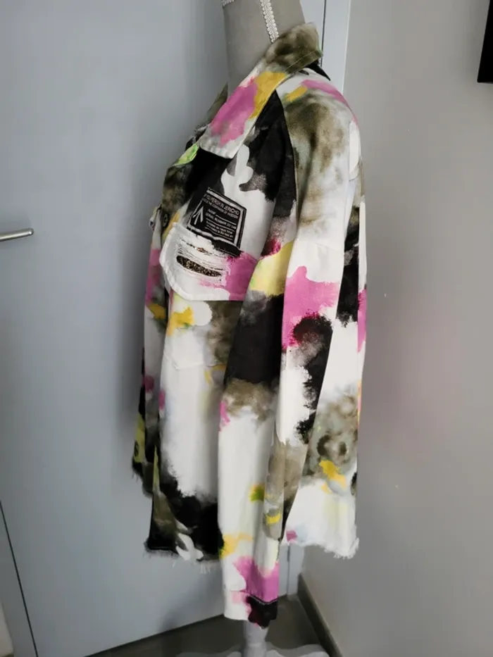 Veste jeans coloré - photo numéro 4