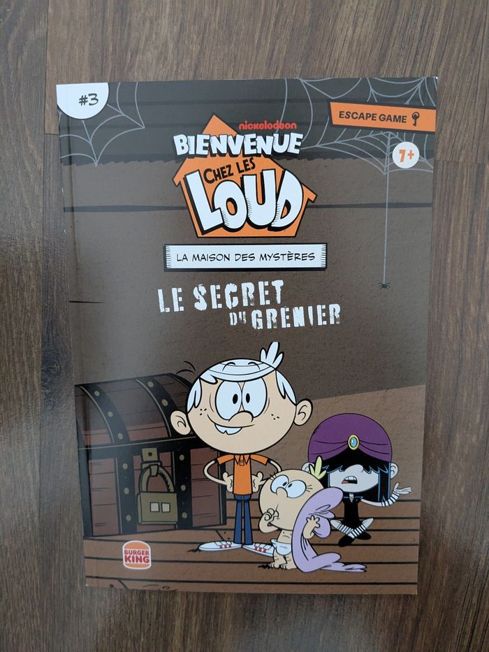 Livre bienvenue chez les loud la maison des mystères le secret du grenier burger king 3