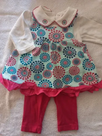 Ensemble pull/robe taille 3-6 mois
