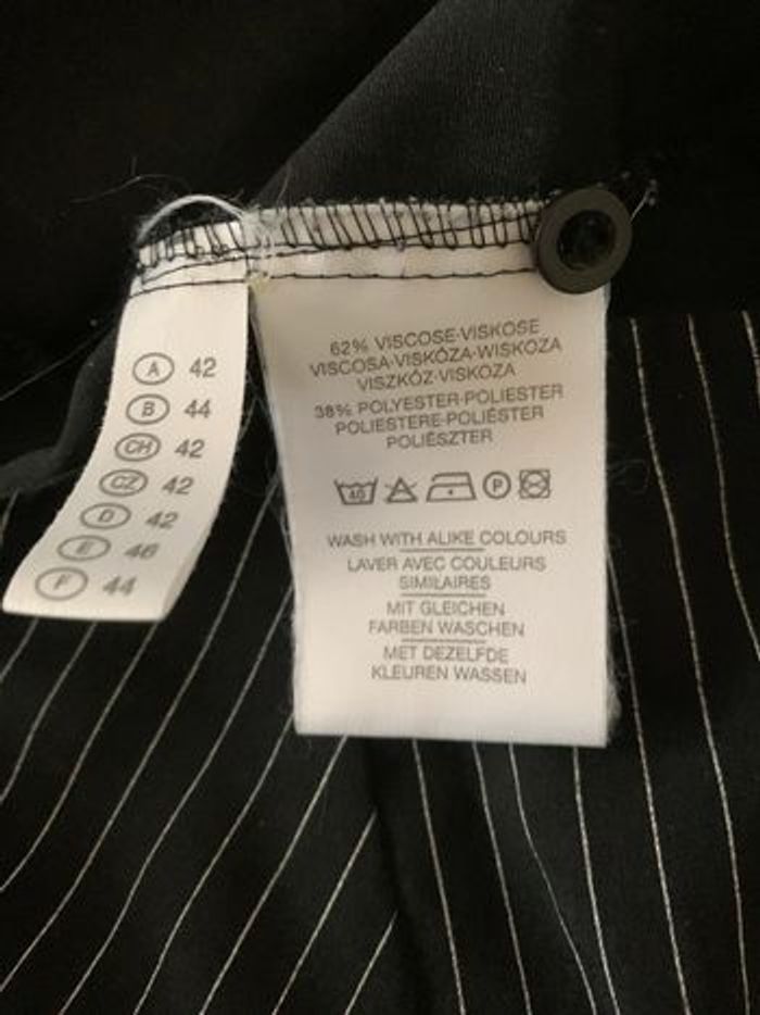 Chemisier à fines rayures Taille 40 (44 vintage) - photo numéro 8