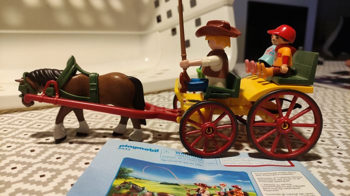 Calèche avec attelage PLAYMOBIL complet sans boîte