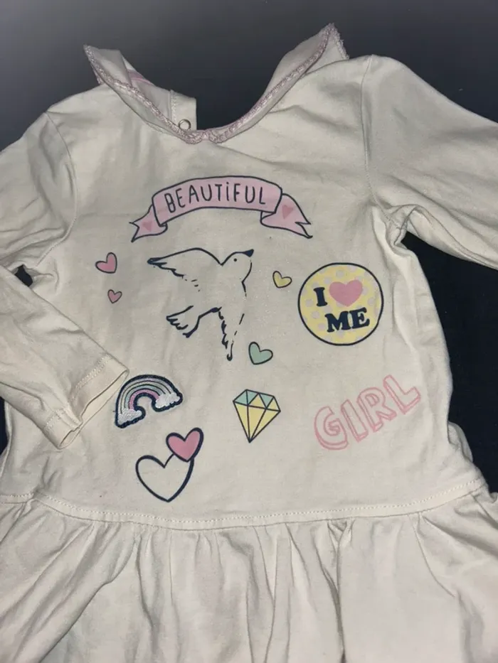 Tunique blanche et rose - photo numéro 2