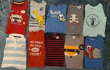 Lot t-shirts manches longues 18mois