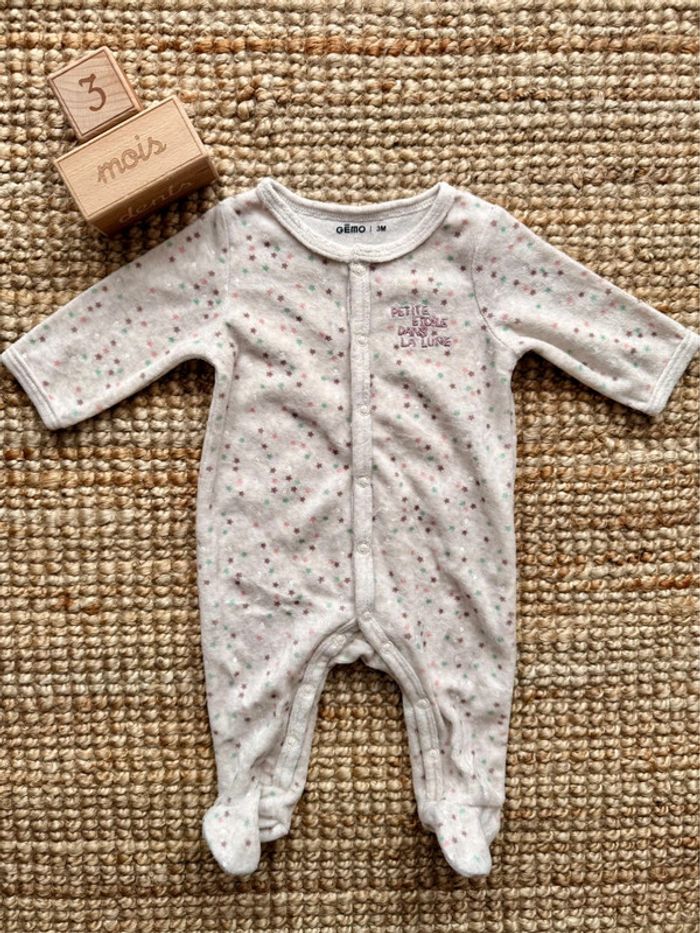 Pyjama velours Gemo 3mois / 60cm