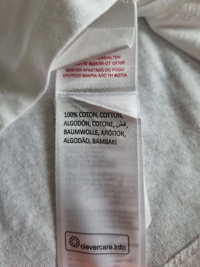 T-shirt à manches longues fille - Taille 12 ans (152cm) - DPAM - Blanc et rose - photo numéro 5