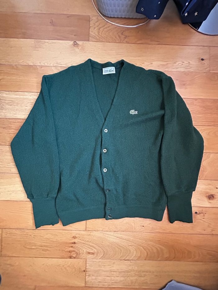 Cardigan Lacoste taille l vintage - photo numéro 2