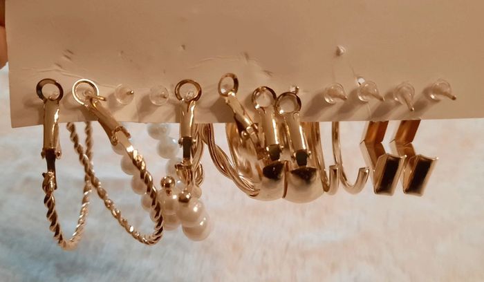Lot de 6 paires de boucles d'oreilles - photo numéro 5