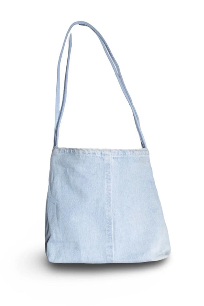 Sac cabas en denim tote bag – Vintage vibes - photo numéro 3