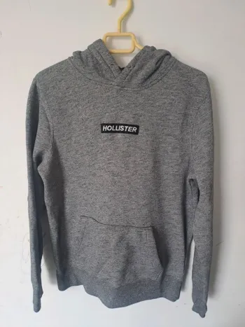 Sweat à capuche mixte Gris Hollister Taille S