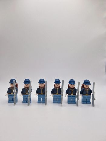 Figurines type lego 6 soldats Nordistes