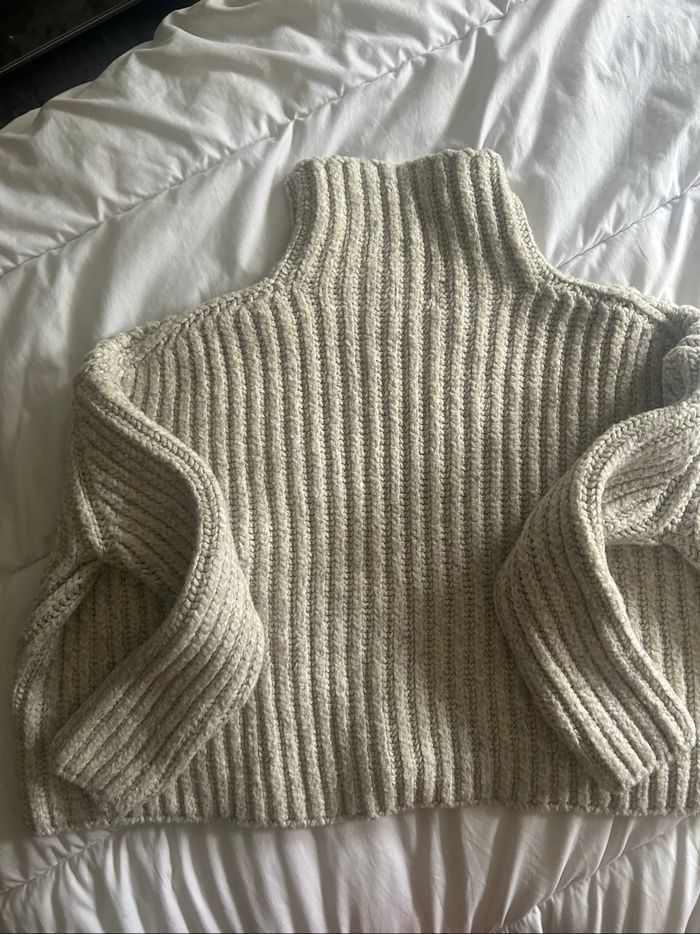 Pull hiver -crop top -oversize - col -Taille M épais très bon état