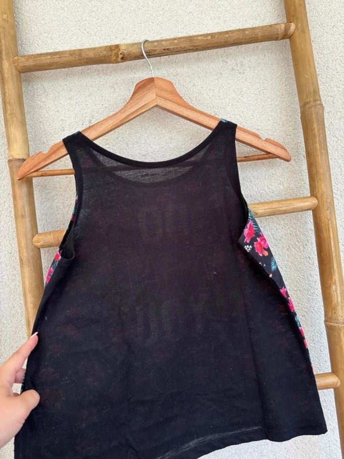 Débardeur noir et coloré motifs à fleurs Gemo taille 12 ans - photo numéro 4