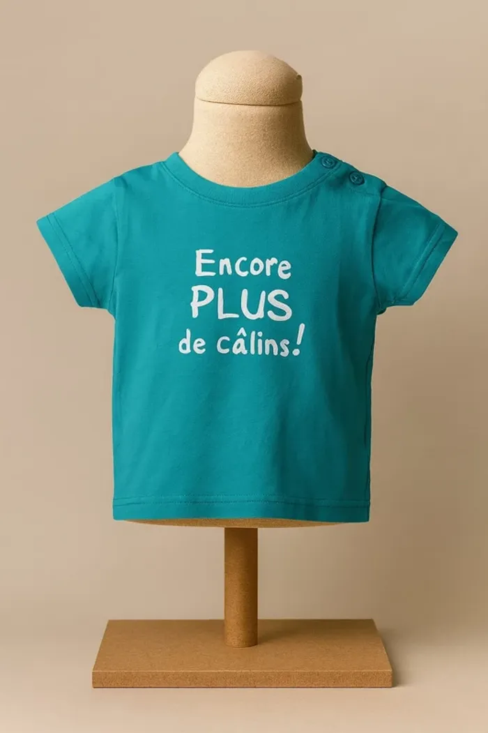 Tee shirt manche courte turquoise imprimé blanc Tape à l'oeil Taille 9 mois - photo numéro 2