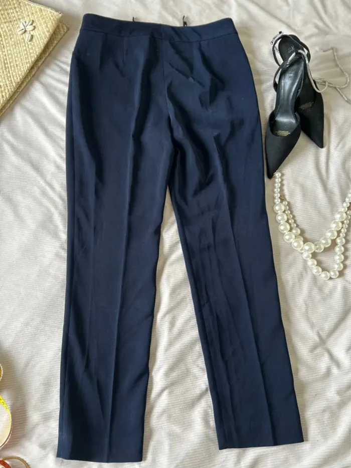 Pantalon bleu marine Ashley brooke taille 38 - photo numéro 2