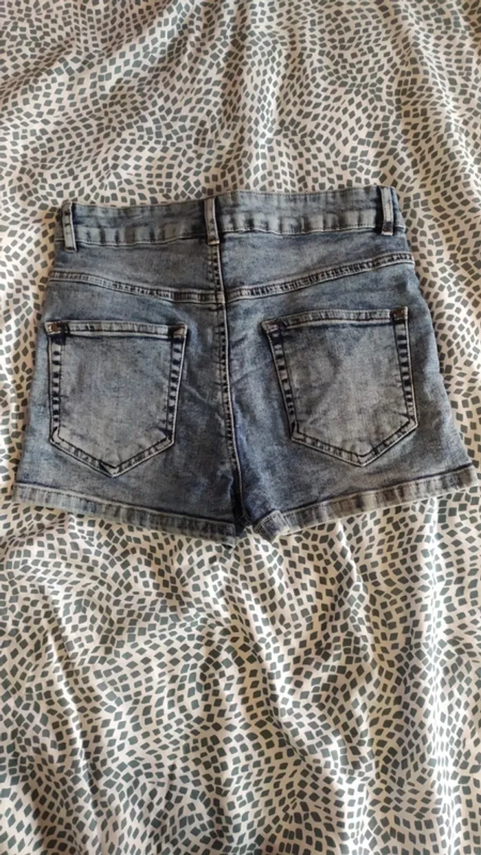 Short femme en jean taille haute - photo numéro 2