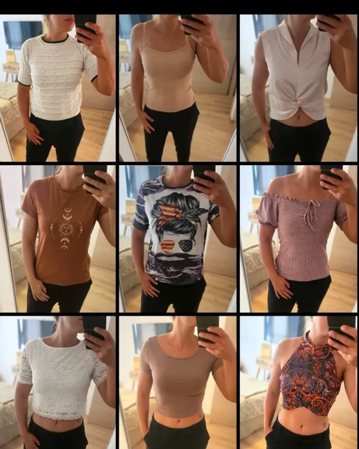 Lot 9 t-shirt Shein T. XS-M