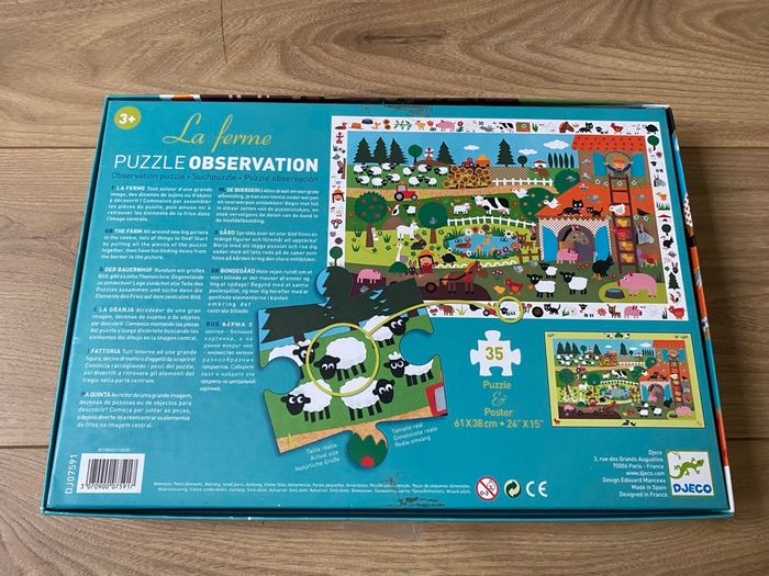 Puzzle observation La ferme de Djeco 35 pieces - photo numéro 2