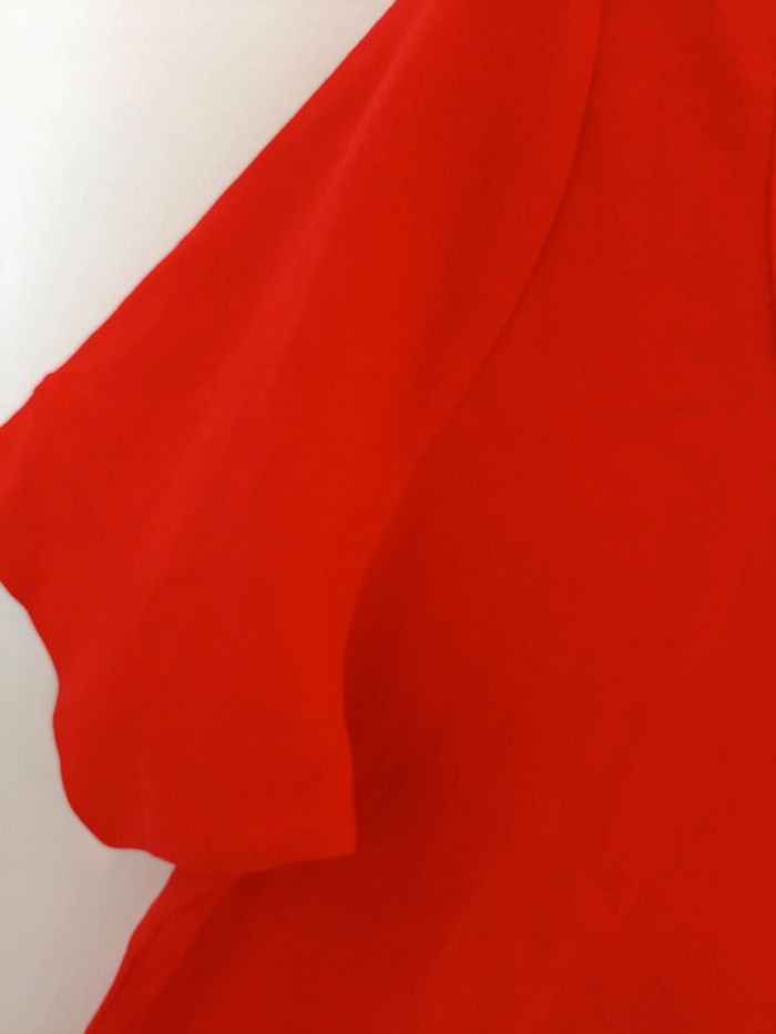 T-shirt rouge à œillets métalliques vintage - photo numéro 3
