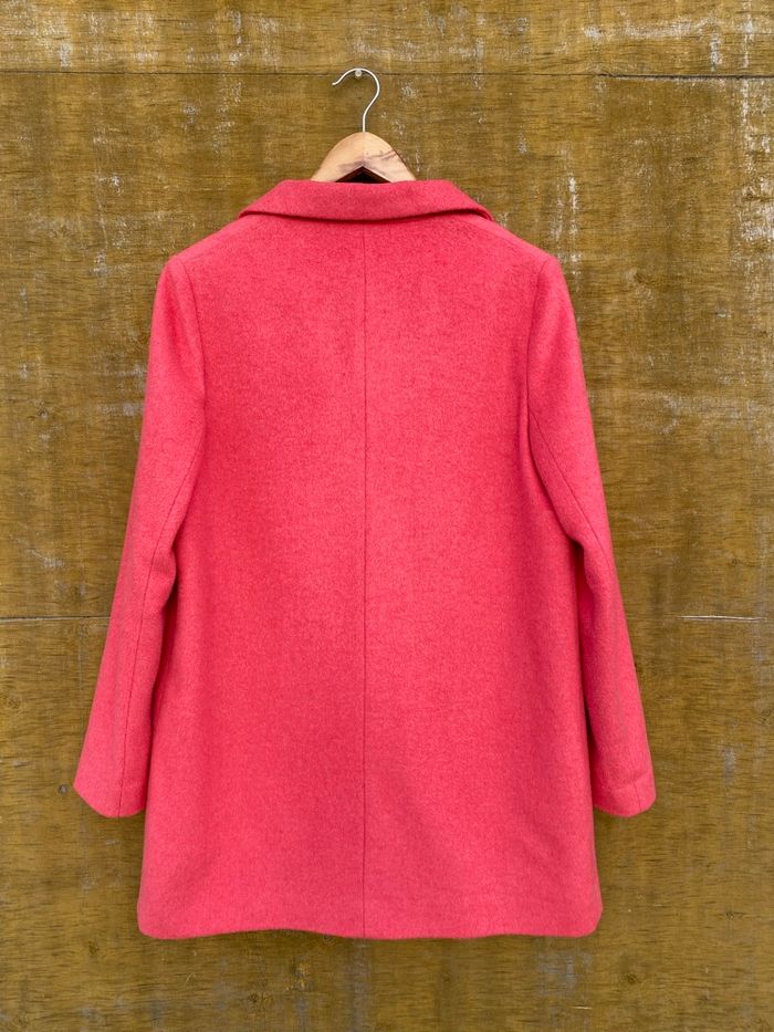 Manteau en laine rose new look - photo numéro 3