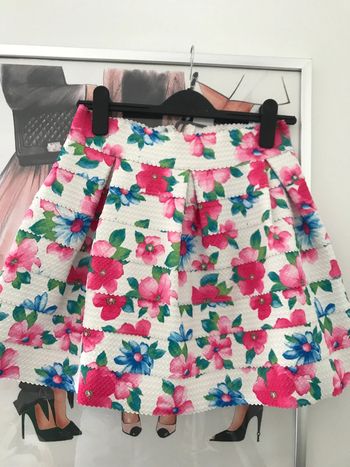 Jupe patineuse fleurie M